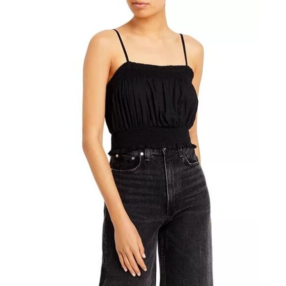 Aqua‎ Brooke Cami Crop Top Black Size M - Picture 1 of 6